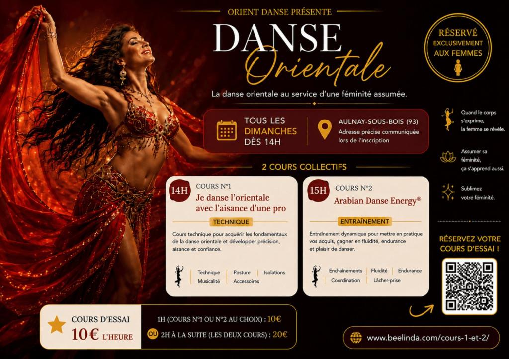 Affiche des cours Orient Danse